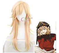 Wig for Douma Anime Cheveux Synthétiques Résistant À La Chaleur Cosplay Perruque Cheveux D'Halloween + Capuchon De Perruque Gratuit