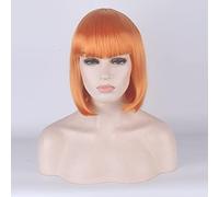 Wig for Fashion Trend For Daily Use Cosplay Wig Nightclub Girl Female Short Hair Bob Head Color Bobo Headgear Color:713-14 (Orange)