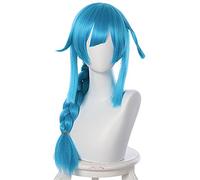 Wig For Game Cosplay Arcane Wig Blue braid Heat Resistant Synthetic Hair Arcane Wig OneSize 331AB