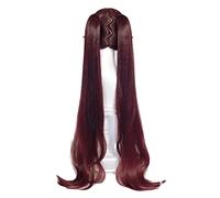 Wig For Game Genshin Impact Hutao Wig Cosplay Costume Hu Tao 110cm Long Brown With Ponytails Heat Resistant Synthetic Hair For Women OneSize a