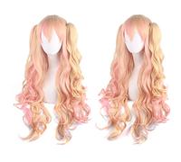 Wig for Halloween Fashion Christmas Party Dress Up Wig Cosplay Anime Wig Lolita Cute Lolita Loli Double Ponytail Mouth Clip Long Curly Hair Fake Hair Color:H088-2