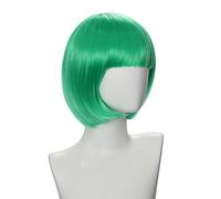 Wig for Halloween Fashion Christmas Party Dress Up Wig Cosplay Nightclub Show Bar Oblique Bangs Female Short Hair Pink Beige Blue Bobo Bobo Wig Color:K051-20