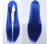 Wig for Halloween Fashion Christmas Party Dress Up Wig Cosplay Wig Universal 100Cm Color Long Straight Hair Cos Anime High Temperature Wire 099 Color:Rose Net 002 [1 Meter]