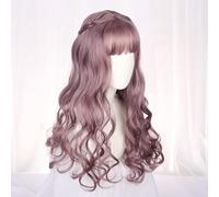 Wig for Harajuku Lolita Doux Quotidien Perruque Gradient Ombre Fille Bouclés Perruques Cosplay Princesse Cheveux Synthétiques Couleur Mixte Longue Ondulée Parti Perruque A