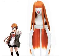 Wig for Jeu Persona 5 Cosplay perruque Futaba Sakura Cosplay perruque Orange femmes cheveux résistant à la chaleur synthétique perruque Halloween carnaval fête perruque