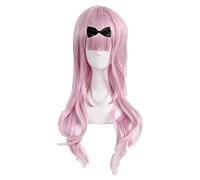 Wig For Kaguya-sama: Love Is War Chika Fujiwara Cosplay Wig 55cm Long Cherry Pink Heat Resistant Synthetic Hair Wig + Wig Cap WigandHairpin