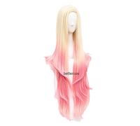 Wig For KDA Baddest Ahri Cosplay Wigs KDA Cosplay Wigs Blonde Mixed Pink Heat Resistant Synthetic Hair + Wig Cap OneSize onlywig