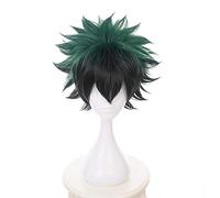 Wig for Midoriya Izuku Vert Noir Perruque Courte Cosplay Costume Boku no Hero Academia Résistant À La Chaleur Cheveux Hommes Femmes Perruques