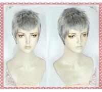 Wig for Nero Cosplay perruque Halloween Cosplay déguisement perruque jeu de cheveux chasseur Nero cheveux courts gris argenté + bonnet de perruque comme sur la photo