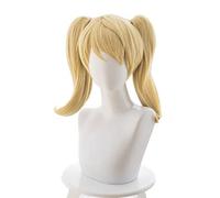 Wig for OW Angela Ziegler Mercy Cosplay perruque blonde bouclée Double puce queues de cheval amovibles perruques de cheveux synthétiques + bonnet de perruque OW comme sur la photo