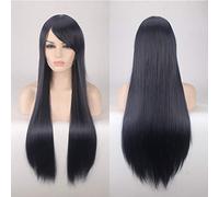 Wig for Perfect for everyday parties Cosplay Wig Color Anime Wig Long Hair Style Headgear 80Cm Straight Hair Color: 80Cm Black Blue K026-5