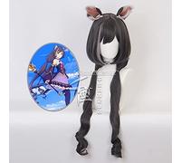 Wig for Princesse Connect! Re:Dive Kyaru longue perruque avec oreilles Cosplay Costume résistant à la chaleur cheveux synthétiques femmes perruques