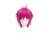 Wig For Tokyo Anime The Disastrous Life of Saiki K. Saiki Kusuo Cosplay Wig Short Pink Synthetic Hair with Hairpins +Wig Cap OneSize onlywig