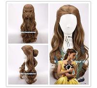 Wig for Top qualité beauté et la bête princesse Belle perruque femmes longue perruque ondulée Cosplay Emma Waston Version Halloween jeu de rôle cheveux
