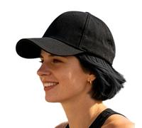 Wig Hat - 28x15cm Breathable Baseball Cap Wig, Realistic Short Wavy Bob Hair Baseball Hat Comfortable Sun Protection Wigs Cap Style for Daily Wear Sports Outdoor Activities
