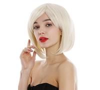 WIG ME UP - 1215-303/220 perruque dames carré long frange courte raie mélange blond clair