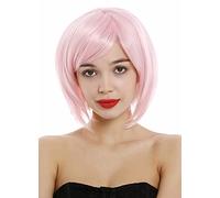 WIG ME UP - 1215-T2333 perruque dames carré long frange courte raie rose clair