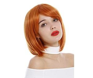 WIG ME UP - 1215-T2735 perruque dames carré long frange courte raie orange