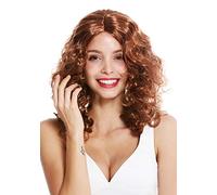 WIG ME UP - 3072-ZA30A Perruque Dame Carnaval Boucles Super Volume Raie Centrale Brun Rouge Brun cuivré