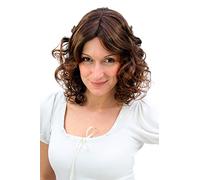 WIG ME UP - 4019-2T30 Perruque pour femme bouclée mi-longue couleur châtain mélange de brun foncé et de brun cuivré