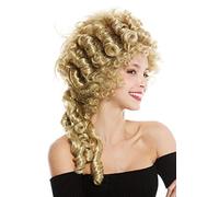 WIG ME UP - 91029-ZA89 Perruque Dame Carnaval Historique Baroque Noble Blond Marie Antoinette Blond Pompadour Coupe Haute choucroute 50 cm