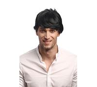 WIG ME UP - 91087-ZA103 Perruque Hommes Carnaval Halloween Court Noir Poney