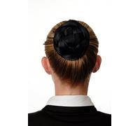 WIG ME UP - Chignon extension sophistiquée tressé mariée peigne épingle à cheveux noir Q399D-1