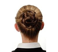 WIG ME UP - Chignon postiche tressé sophistiqué mariée tradition peigne épingles brun doré Q399D-12