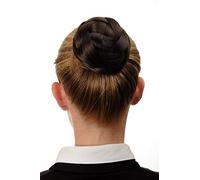 WIG ME UP - Chignon postiche tressé sophistiqué mariée tradition peigne épingles brun moyen Q399D-6