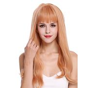 WIG ME UP - DL047-1344 Perruque dame longue lisse ondulée pointes blond rouge rouge clair orange