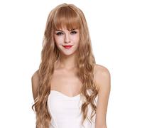 WIG ME UP - DL050-D22/36 Ravissante perruque pour dame frange longue ondulée mélange champagne blond
