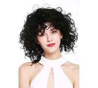 WIG ME UP - DW-2698-1 Perruque dame courte hauteur d'épaules boucles sauvages volumineuse noire