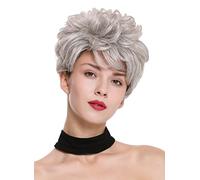 WIG ME UP - DW-2700-51 Perruque dame courte crêpé volumineuse ondulée gris argenté gris clair