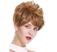 WIG ME UP - DW-2700-DX2216 Perruque dame courte crêpée volumineuse ondulée blond foncé doré chaleureux