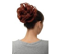 WIG ME UP - Extension chignon volumineux natte queue de cheval brun rouille Q840-35