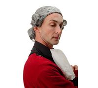 WIG ME UP - F2588 Perruque de qualité homme carnaval théâtre baroque Lord noble gentilhomme gris foncé