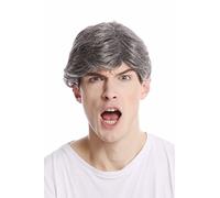 WIG ME UP - GFW355A-44 Perruque homme courte raie mode gris gris foncé avec noir