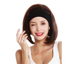 WIG ME UP - GFW948-H-33 Perruque dame bandeau courte lisse années 80 retro look brun acajou