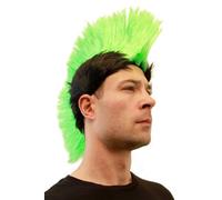WIG ME UP - LM-420-P103/PC15B Carnaval : Perruque Punk Mohawk Iroquois Iro Anarchie Vert