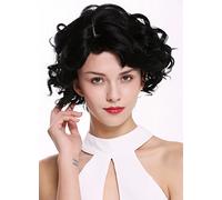 WIG ME UP - MINA-1 Perruque dame courte ondulée vagues sauvages noire