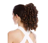 WIG ME UP - N900A+2-V-2T30 Postiche couette queue de cheval boucles anglaises bouclées volumineuses mélange brun châtain