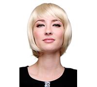 WIG ME UP - Perruque carré sexy, frange droite, blond, blond doré lumineux 703-88E