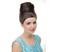 WIG ME UP - Perruque dame avec choucroute chignon brun forme de turban vintage rétro années 50 60 GFW2200-6