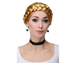 WIG ME UP - Perruque d'un galon tressé blonde coiffure traditionnelle Allemand Ukrainien Russie princesse slave