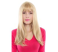 WIG ME UP - Perruque Lisse Et Avec Frange Et Mèches, De Couleur Blond Clair 60Cm