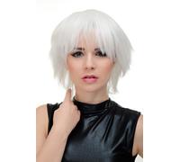 WIG ME UP - Perruque cosplay dame homme blanche courte volumineuse YZF-7067-1001