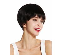 WIG ME UP Perruque pour Femme Court Lisse Page Pagenschnitt Brun Foncé VK-53