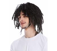 WIG ME UP Perücke Karneval Dreadlocks Rasta Look Afro Karibik Court Noir