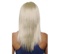 WIG ME UP - Postiche clip-in avec 5 pinces, perruque 3/4, blond clair cendré, env. 50 cm, cheveux lisses, extension capillaire, wig HD1401-22
