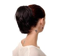 WIG ME UP - Postiche extension natte brun foncé courte look rebelle pince papillon pour le maintien 20cm T6545-3